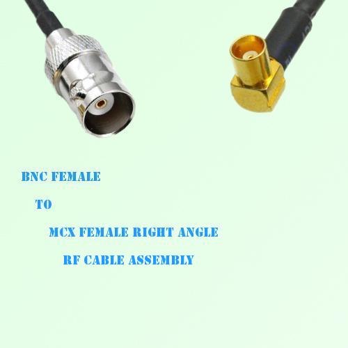 BNC Female to MCX Female Right Angle RF Cable Assembly BNC Female to MCX Female Right Angle RF Cable Assembly