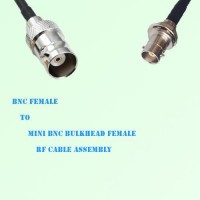 BNC Female to Mini BNC Bulkhead Female RF Cable Assembly