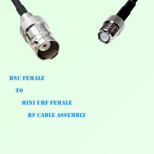 BNC Female to Mini UHF Female RF Cable Assembly BNC Female to Mini UHF Female RF Cable Assembly