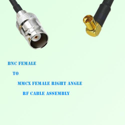 BNC Female to MMCX Female Right Angle RF Cable Assembly BNC Female to MMCX Female Right Angle RF Cable Assembly