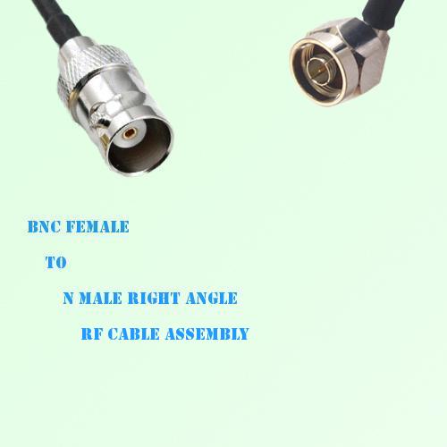 BNC Female to N Male Right Angle RF Cable Assembly
