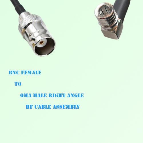 BNC Female to QMA Male Right Angle RF Cable Assembly