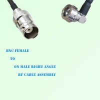 BNC Female to QN Male Right Angle RF Cable Assembly