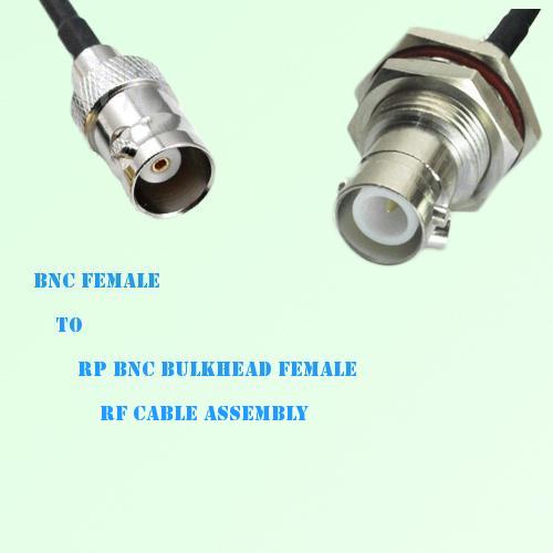 BNC Female to RP BNC Bulkhead Female RF Cable Assembly