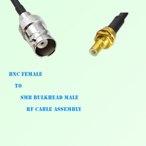 BNC Female to SMB Bulkhead Male RF Cable Assembly