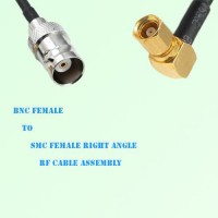 BNC Female to SMC Female Right Angle RF Cable Assembly
