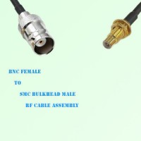 BNC Female to SMC Bulkhead Male RF Cable Assembly