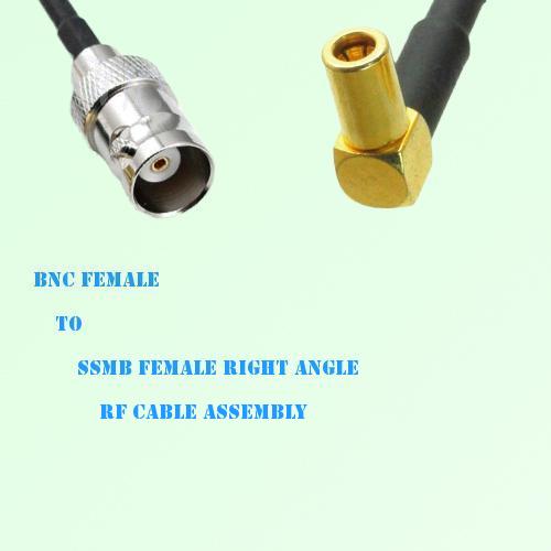 BNC Female to SSMB Female Right Angle RF Cable Assembly