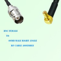 BNC Female to SSMB Male Right Angle RF Cable Assembly
