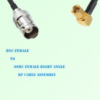 BNC Female to SSMC Female Right Angle RF Cable Assembly
