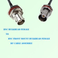 BNC Bulkhead Female to BNC Front Mount Bulkhead Female RF Cable