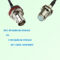 BNC Bulkhead Female to F Bulkhead Female RF Cable Assembly