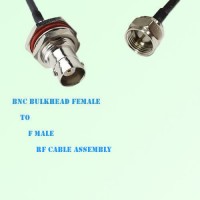 BNC Bulkhead Female to F Male RF Cable Assembly