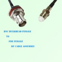 BNC Bulkhead Female to FME Female RF Cable Assembly