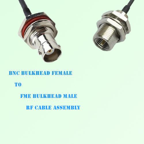 BNC Bulkhead Female to FME Bulkhead Male RF Cable Assembly BNC Bulkhead Female to FME Bulkhead Male RF Cable Assembly