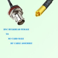 BNC Bulkhead Female to MC-Card Male RF Cable Assembly