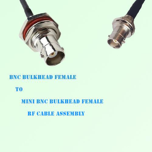 BNC Bulkhead Female to Mini BNC Bulkhead Female RF Cable Assembly