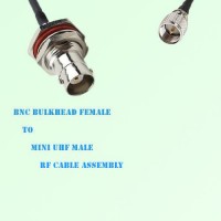 BNC Bulkhead Female to Mini UHF Male RF Cable Assembly