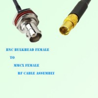 BNC Bulkhead Female to MMCX Female RF Cable Assembly