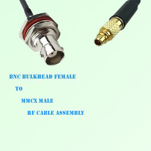 BNC Bulkhead Female to MMCX Male RF Cable Assembly BNC Bulkhead Female to MMCX Male RF Cable Assembly