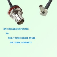 BNC Bulkhead Female to MS147 Male Right Angle RF Cable Assembly