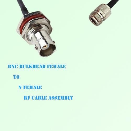BNC Bulkhead Female to N Female RF Cable Assembly