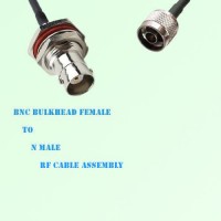BNC Bulkhead Female to N Male RF Cable Assembly