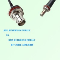 BNC Bulkhead Female to QMA Bulkhead Female RF Cable Assembly