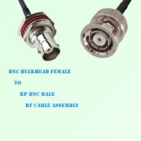 BNC Bulkhead Female to RP BNC Male RF Cable Assembly