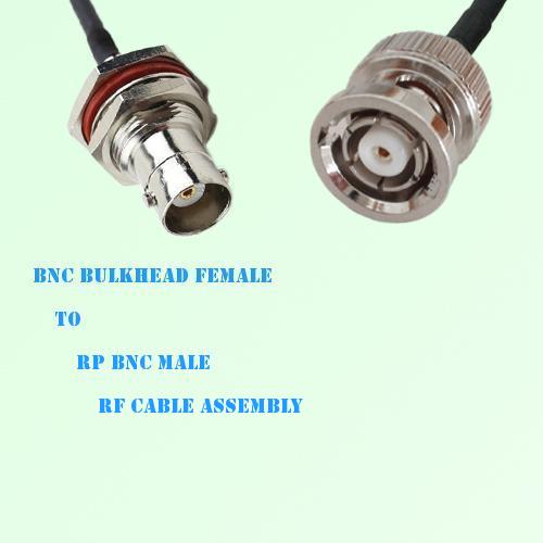 BNC Bulkhead Female to RP BNC Male RF Cable Assembly