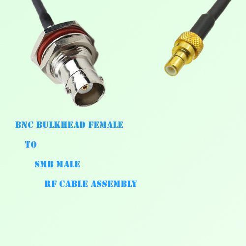 BNC Bulkhead Female to SMB Male RF Cable Assembly