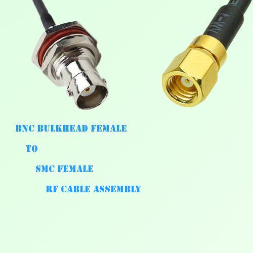 BNC Bulkhead Female to SMC Female RF Cable Assembly BNC Bulkhead Female to SMC Female RF Cable Assembly