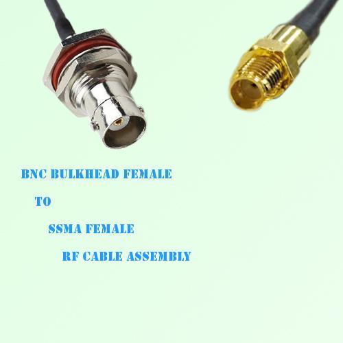 BNC Bulkhead Female to SSMA Female RF Cable Assembly