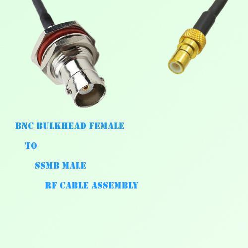 BNC Bulkhead Female to SSMB Male RF Cable Assembly