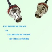 BNC Bulkhead Female to TNC Bulkhead Female RF Cable Assembly