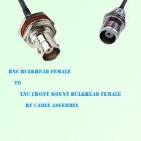 BNC Bulkhead Female to TNC Front Mount Bulkhead Female RF Cable