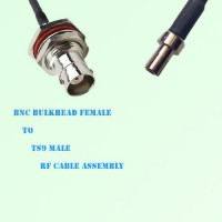 BNC Bulkhead Female to TS9 Male RF Cable Assembly