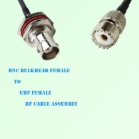 BNC Bulkhead Female to UHF Female RF Cable Assembly