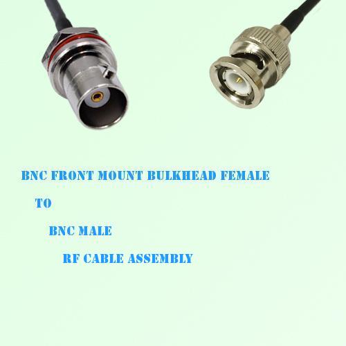 BNC Front Mount Bulkhead Female to BNC Male RF Cable Assembly BNC Front Mount Bulkhead Female to BNC Male RF Cable Assembly