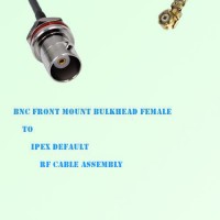 BNC Front Mount Bulkhead Female to IPEX RF Cable Assembly