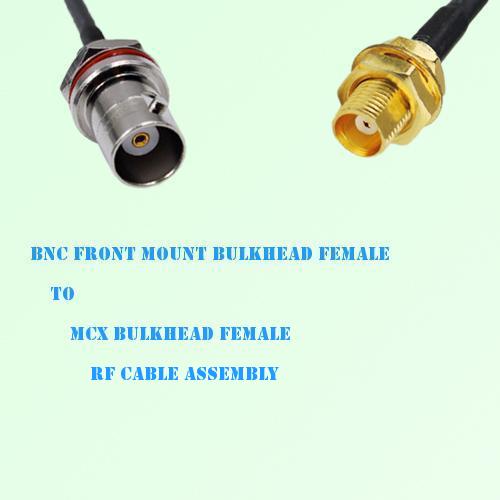 BNC Front Mount Bulkhead Female to MCX Bulkhead Female RF Cable