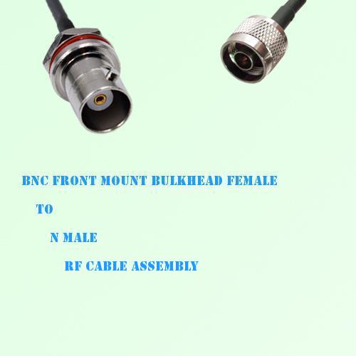 BNC Front Mount Bulkhead Female to N Male RF Cable Assembly