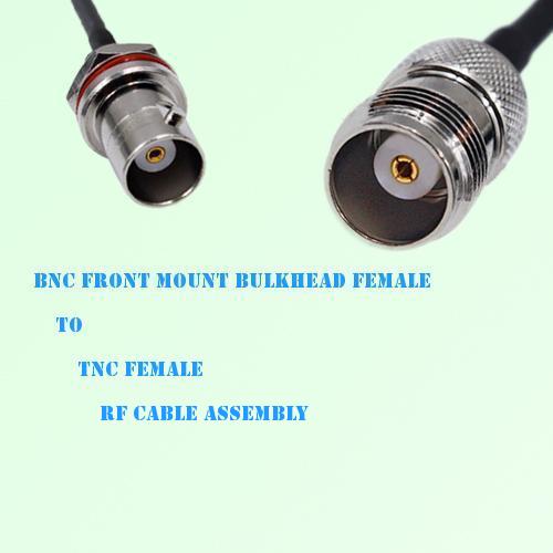 BNC Front Mount Bulkhead Female to TNC Female RF Cable Assembly