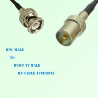 BNC Male to DVB-T TV Male RF Cable Assembly