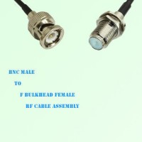 BNC Male to F Bulkhead Female RF Cable Assembly