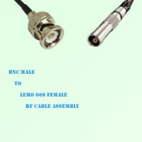 BNC Male to Lemo FFA 00S Female RF Cable Assembly