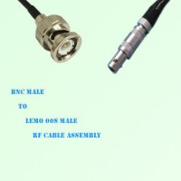 BNC Male to Lemo FFA 00S Male RF Cable Assembly