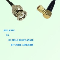 BNC Male to Microdot 10-32 M5 Male Right Angle RF Cable Assembly