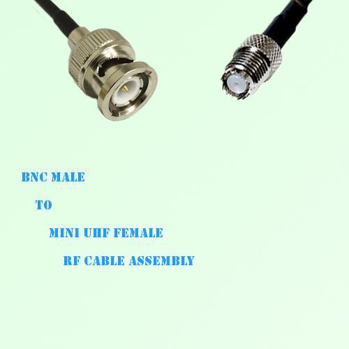 BNC Male to Mini UHF Female RF Cable Assembly