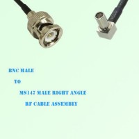 BNC Male to MS147 Male Right Angle RF Cable Assembly